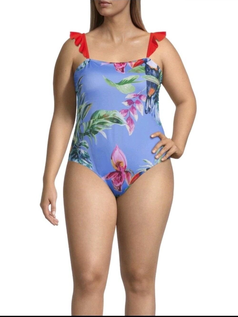 NWT Oasis Toucan one-piece swimsuit Sz 1X